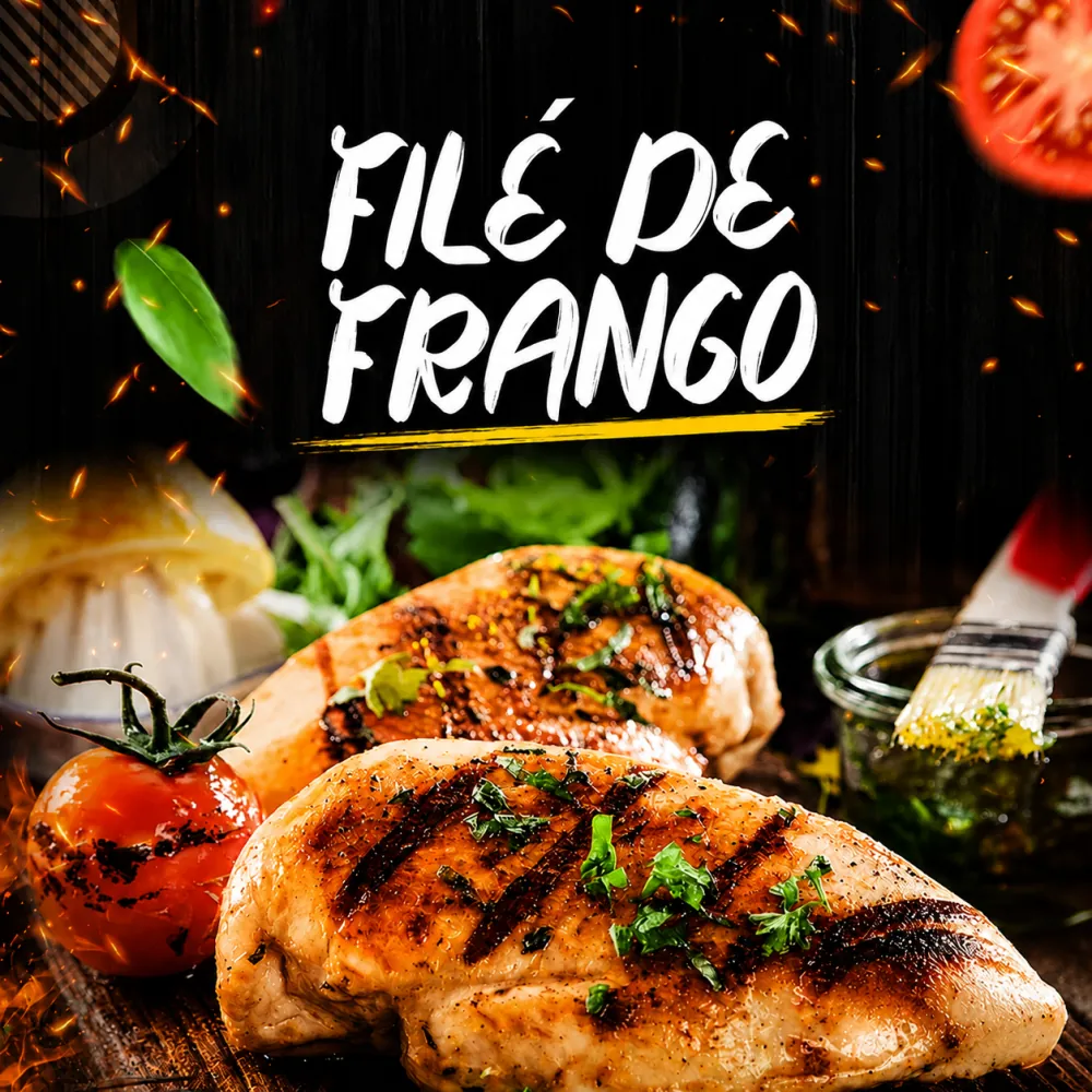 Filé de frango preparado na churrascaria