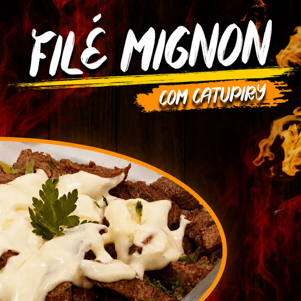 Filé mignon com catupiry